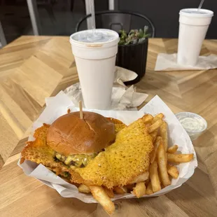 Cheese SQZ Burger With Cheese