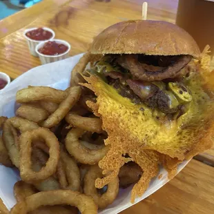 Western Bacon SQZ Burger with Cheese add jalapeños and extra patty pretty dam good