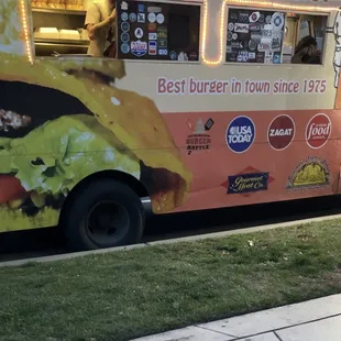 burgers on the side of the truck