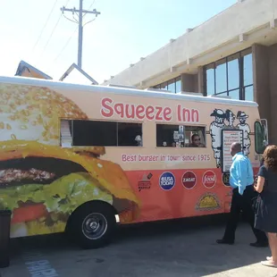 burgers, outside