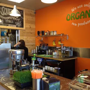 a woman in the background