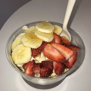 This is my very first time having a açaí bowl and I love it. Everything is fresh and healthy which is a plus for me.