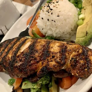 Blackened Grilled Salmon Bowl