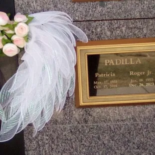 In memory of your loved one angel wing wreaths