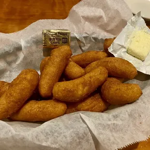 Delicious warm hush puppies