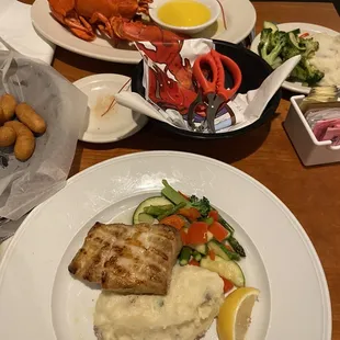 Lobster meal &amp; grilled fish of the day