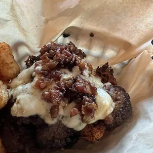 Bacon and blue cheese burger