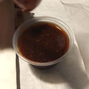 A special sauce the cook made.. mmmm it has a kick!