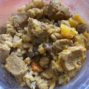 Pelau vegan Trinidad entree with soya from Shado Beni