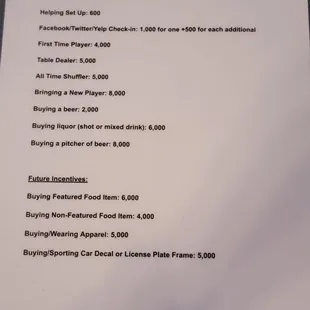 Playing Thursday night poker! Check out those chip incentives