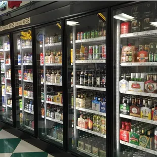 a row of beer bottles