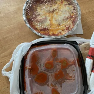 Takeout, Spaghetti and Meatball and Ravioli