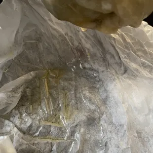 Burrito drenched in oil