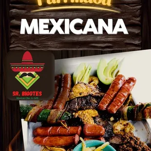  a plate of mexican food