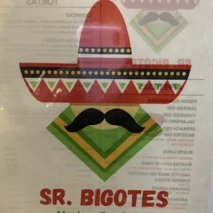 Menu at Sr . Bigotes