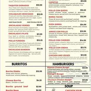 sushi and sashimi, menu