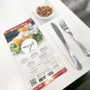 a plate of food and a fork