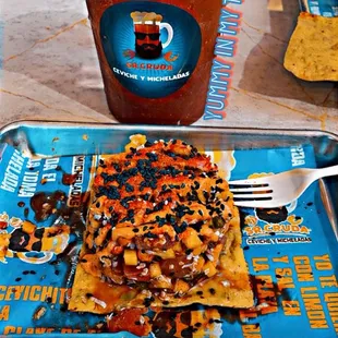 Tostada de ceviche Atun Encacahuatado Tropical