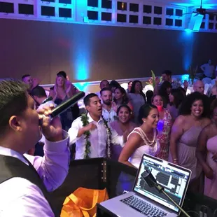 Andrew and Ciara&apos;s Wedding Reception at the Elks Lodge. Very beautiful venue. Dj, Emcee and Uplighting.