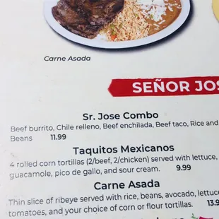 I had the. Sr Jose Combo