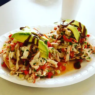 Tostada de Ceviche de Camaron