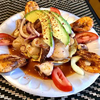 Tostada de Callo y Pulpo