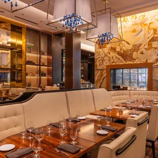 the interior of the restaurant
