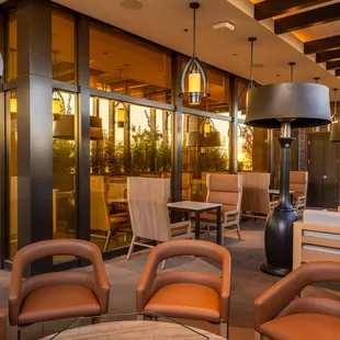 the outdoor seating area