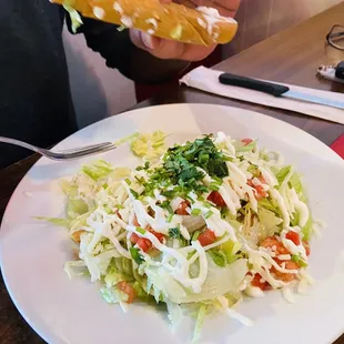 a plate of salad