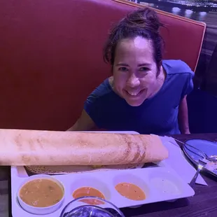 A huge masala dosa.