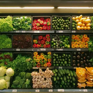 a display of vegetables