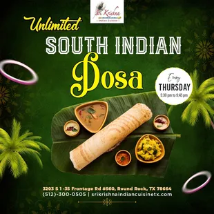 Unlimited South Indian Dosa