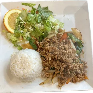 #1. Basil Chicken Plate