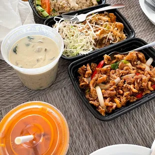 The spread - family style!