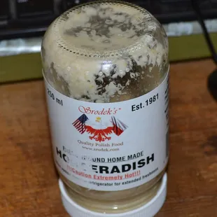 Horseradish from Srodek&apos;s which had absolutely NO HEAT.
