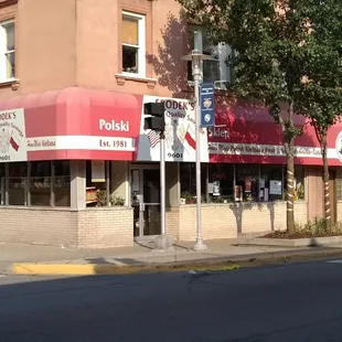 Srodek&apos;s storefront, small place but fresh Polish food deli.