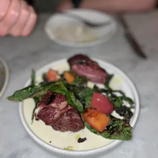 a plate of food on a table