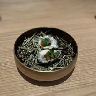 Island Creek Oyster, Fermented Chile, Chervil