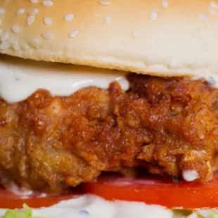 Buttermilk sandwich. Grade A chicken breast marinated in season buttermilk for 24 hours.