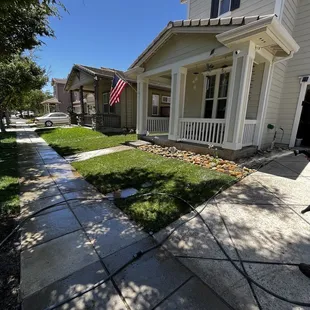 the front yard of a home