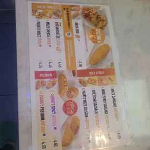 the menu