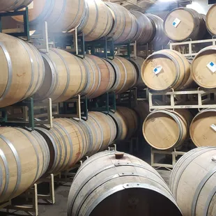 Barrel tasting for one of the wines on the tasting list. Awesome!