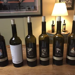 a selection of wine bottles