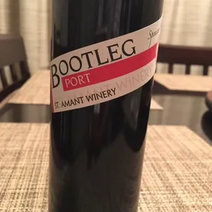 a bottle of wine on a table