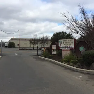 Entrance to the Lodi Wine and Business Complex. Turn right and drive until you see a blue pickup truck.