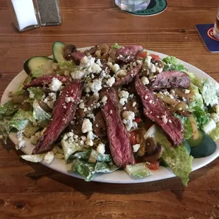 Blue cheese steak salad $15