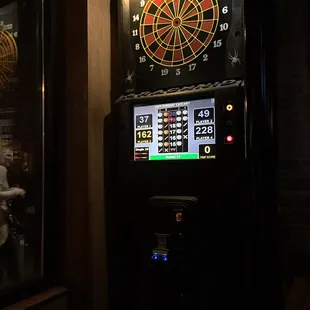 a dart and a dart board