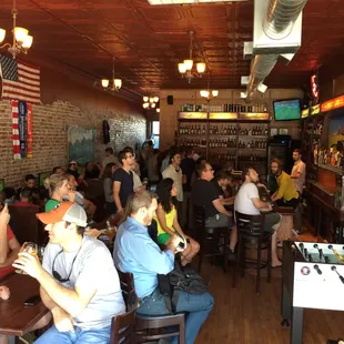 This was the packed house on opening day (June 12, 2014), watching the first match of the World Cup.