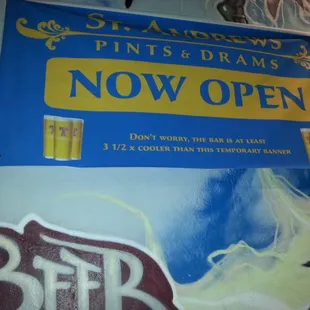 Temporary signage