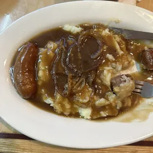 bangers and mash